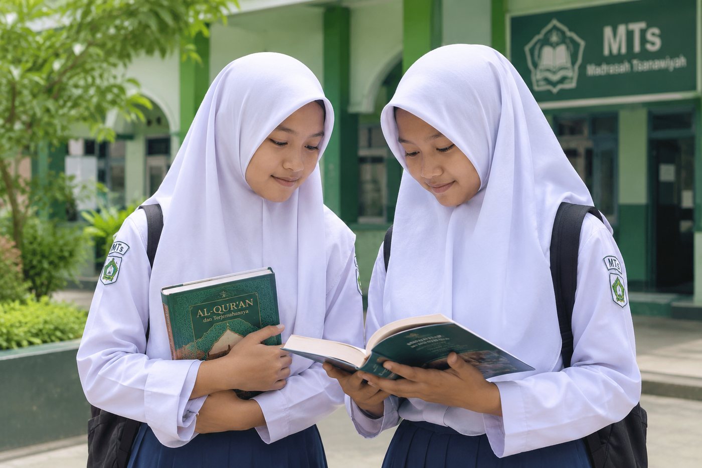 Siswa-siswi MAN 1 Aceh Tamiang membaca Al-Qur'an